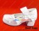 Matt White Chunky Bow Princess Lolita Shoes With Ankle Strap