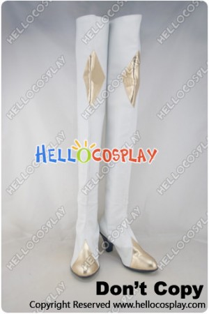 Code Geass Cosplay C C White Long Boots