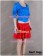 Smallville Supergirl Cosplay Blue Red Girl Uniform Costume Dress