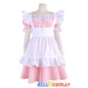 Cute Girl Maid Pink Dress