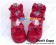 Wine Red Three Bows Ruffle Chunky Princess Lolita Shoes
