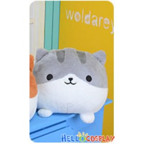 Neko Atsume Cosplay Gray White Cat Doll Pillow