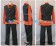 One Piece Cosplay Sanji Costume Orange Shirt Black Vest