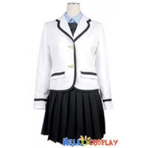 White Coat Girl School Uniform Cosplay Dress Costume