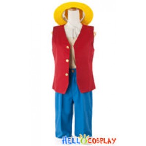 One Piece Cosplay Monkey D Luffy Straw Hat Costume Full Set