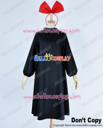 Kikis Delivery Service Majo No Takkyūbin Cosplay Kiki Costume Black Dress