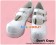 Mirror White Double Ruffle Strap Chunky Princess Lolita Shoes