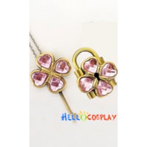 Shugo Chara Humpty Lock & Dumpty Key Cosplay Necklace Pink