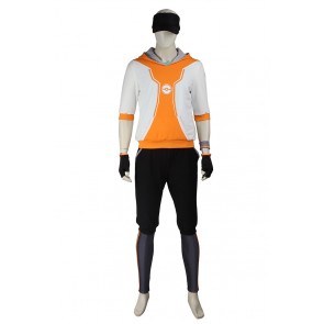 Pokemon GO Male Orange Uniform Cosplay Costume