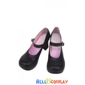 Brown Single Strap Chunky Sweet Lolita Shoes