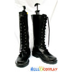 Boy Punk Black Long Boots