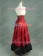Victorian Lolita Edwardian Period Pleated Skirt Punk Lolita Dress Red