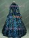 Victorian Lolita Georgian Reenactment Gothic Dress Royal Blue