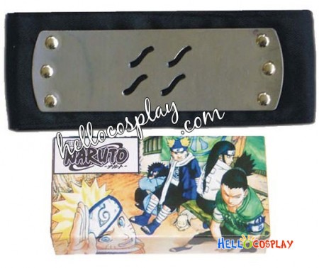 Naruto Cosplay Ninja Kirigakure Black HeadBand