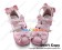 Mirror Pink Ruffle Bows Straps Chunky Princess Lolita Shoes