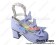 Matt Purple Three Bows Ruffle Chunky Princess Lolita Shoes