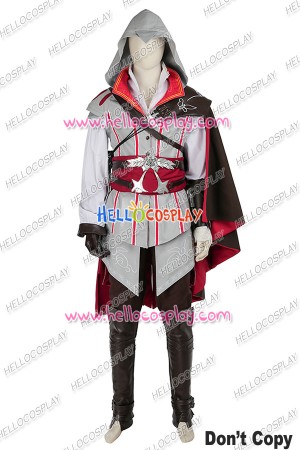 Assassin's Creed II Ezio Auditore da Firenze Cosplay Costume White