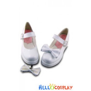Mirror White Daily Single Strap Platform Sweet Lolita Shoes