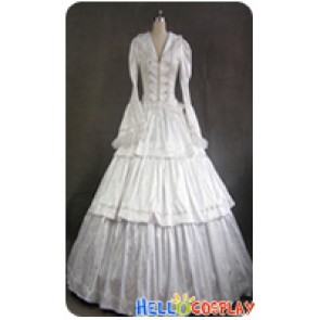 Victorian Lolita Civil War Evening Gothic Lolita Dress White