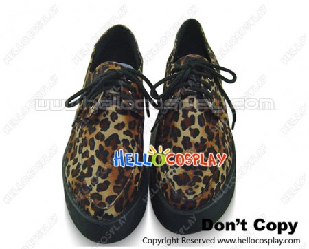 Leopard Shoelace Lace Up Platform Punk Lolita Shoes