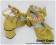 Creamy Yellow Three Bows Ruffle Chunky Princess Lolita Shoes