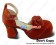 Red Alice Flower Ankle Strap Chunky Sweet Lolita Shoes