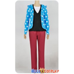 Brothers Conflict Cosplay Louis Asahina Blue Polka Dot Uniform Costume