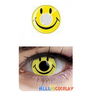 Yellow Smiley Cosplay Contact Lense