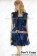 Party Cosplay Blue Cape Lady Sling Dress Uniform Costume