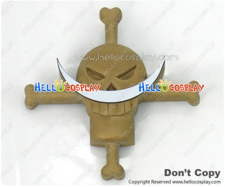 One Piece Cosplay Portgas D Ace Skull Gold Silver Badge