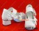Matt White Chunky Bow Princess Lolita Shoes With Ankle Strap