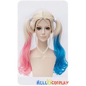 Suicide Squad Harley Quinn Cosplay Wig Long Ponytail