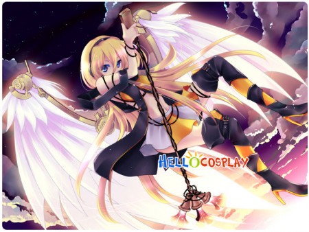 Vocaloid 2 Cosplay Lily Boots Black Yellow