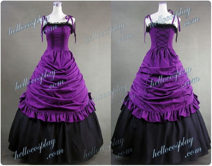 belle purple dress