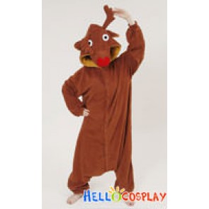 Kigurumi Costumes Dark Brown Reindeer Pajamas