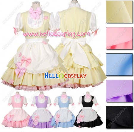 Pure Color Maid Cotumes