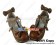 Brown PU Leather Ankle Strap Bow Wedge Lolita Shoes