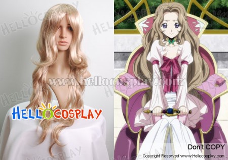 Code Geass Nunnally Lamperouge vi Britainia Cosplay Wig