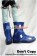 The King Of Fighters Cosplay Chris Blue Short Boots