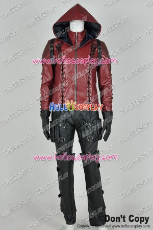 Green Arrow Season 3 Red Arrow Roy Harper Cosplay Costume Leather Jacket