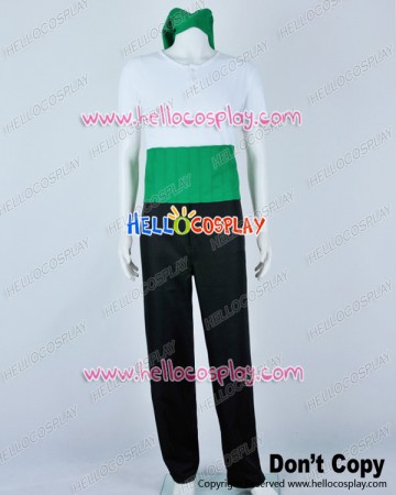 One Piece Cosplay Roronoa Zoro White Green Costume