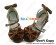 Light Brown Bows Instep Straps Chunky Princess Lolita Shoes