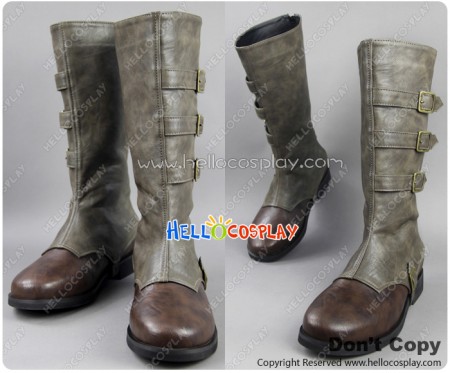 Devil May Cry 4 DMC Cosplay Nero Gray Brown Boots