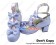 Matt Purple Three Bows Ruffle Chunky Princess Lolita Shoes