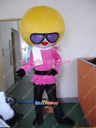 Cartoon Afro Star Mascot Costume