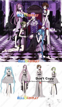 Vocaloid 2 Cosplay Hatsune Miku White Dress Costume