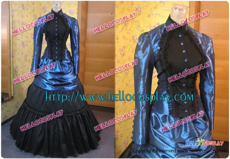 Victorian Gothic French Bustle Dress Ball Gown Cosplay