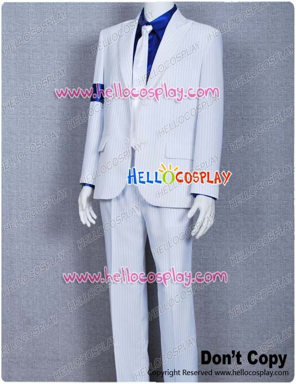 Michael Jackson Smooth Criminal White Suit Uniform Cosplay Concert