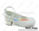 White Ruffle Ankle Strap Chunky Sweet Lolita Shoes