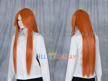 Bright Orange Medium Cosplay Straight Wig